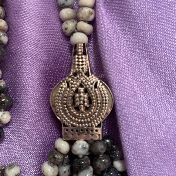 Arhaus Jewels Brindle Agate Stone Beaded Tassel Necklace - Picture 8 of 8